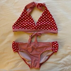 red and white bikini set from target!